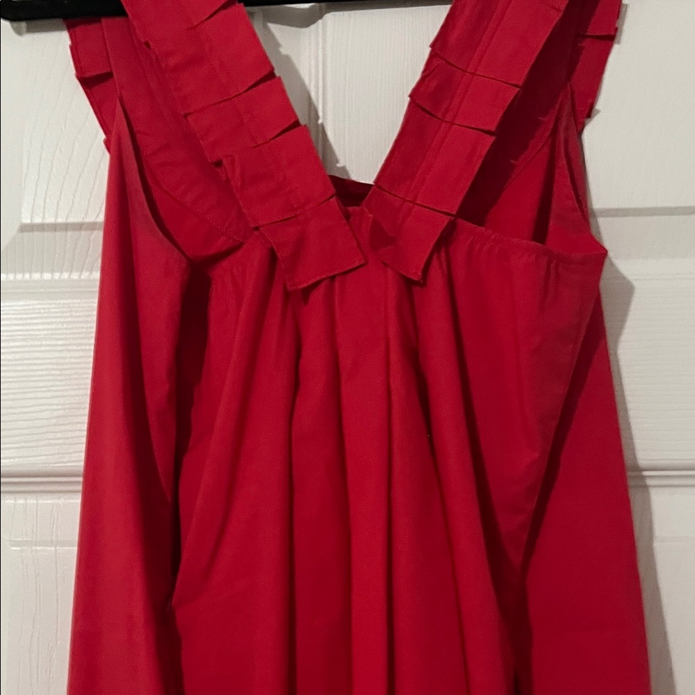 Chic Red Ruffle Mini Dress - Picture 8 of 11